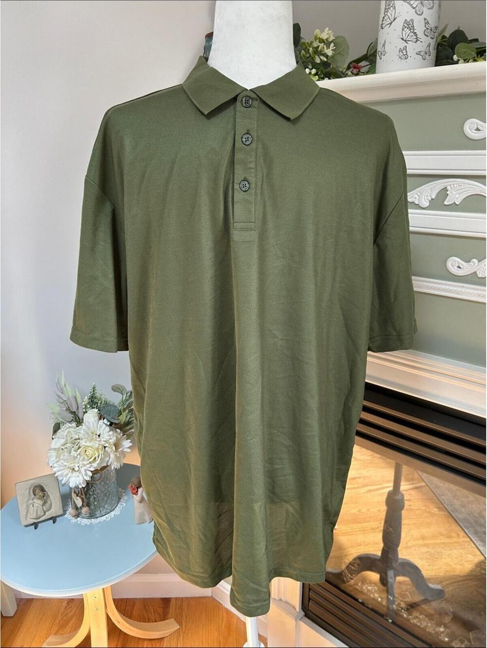 Classic Olive Green Men's Polo Shirt